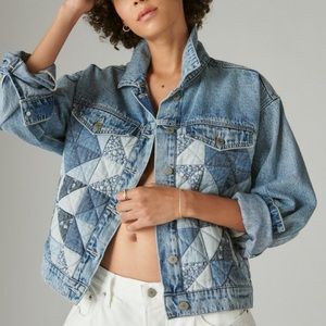 Lucky Brand Laura Ashley Patchwork Denim Jacket